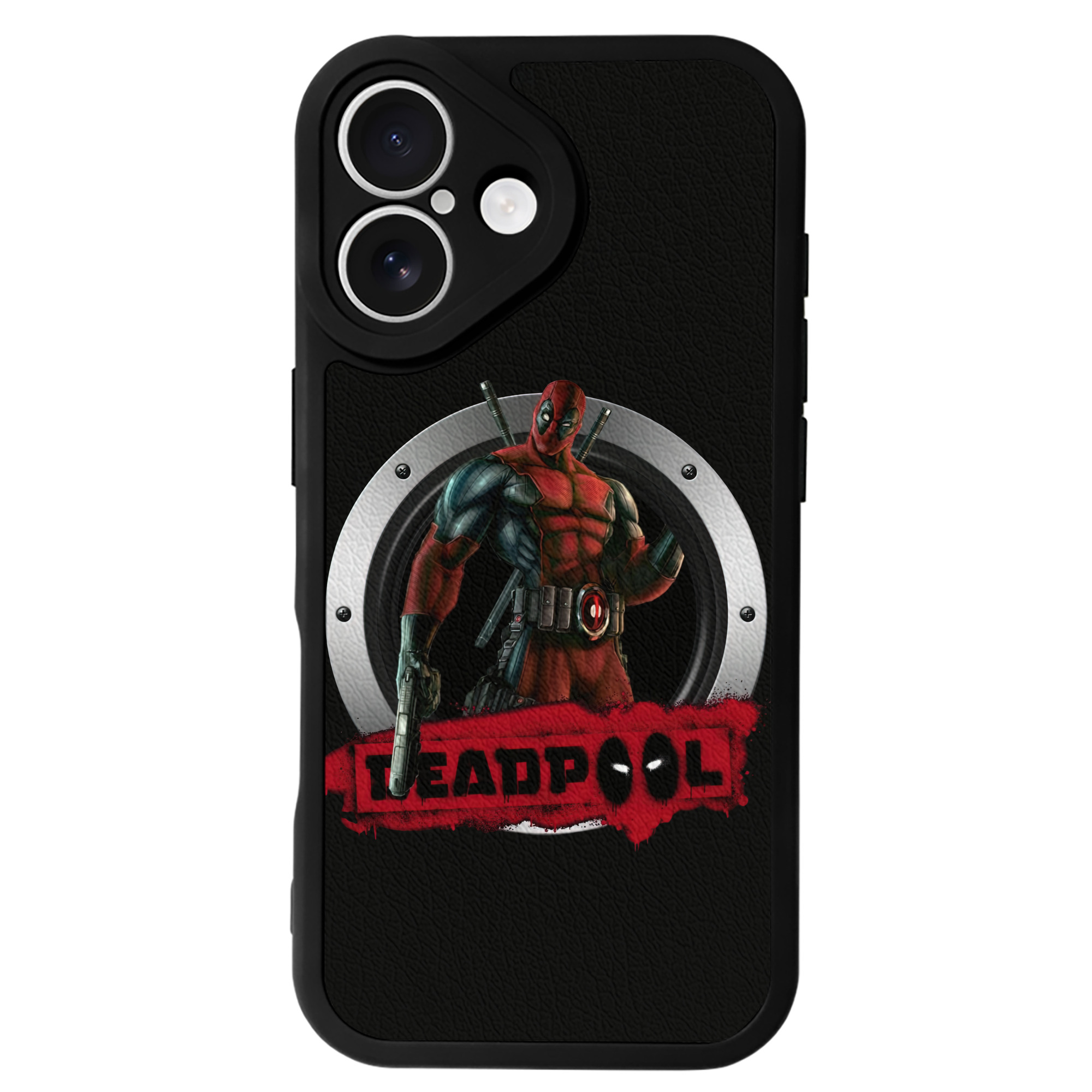 （画像用） Deadpool デッドプール 【iPhone 16シリーズ対応】シリコンスマホケース（レザー調） 材質：シリコン